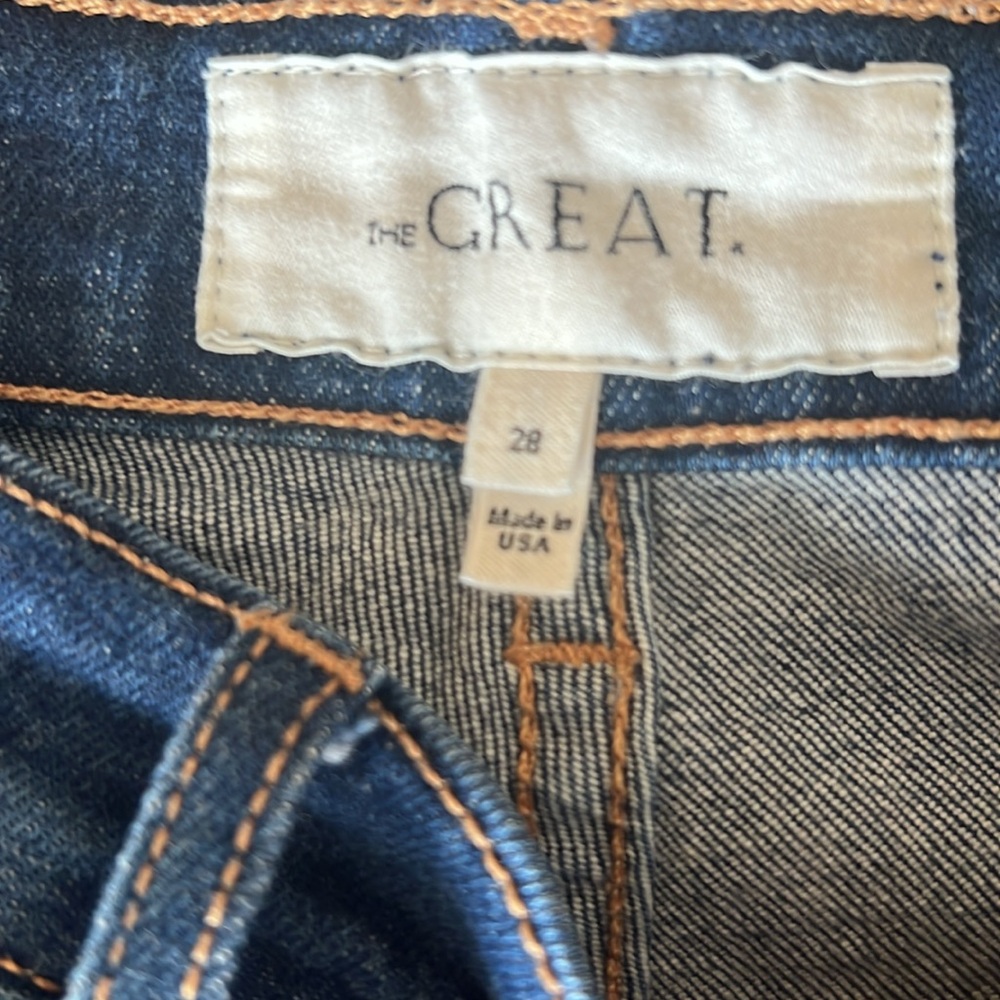 The GREAT. Women’s the rider cropped wide leg jeans size 28 USA - Picture 2 of 5